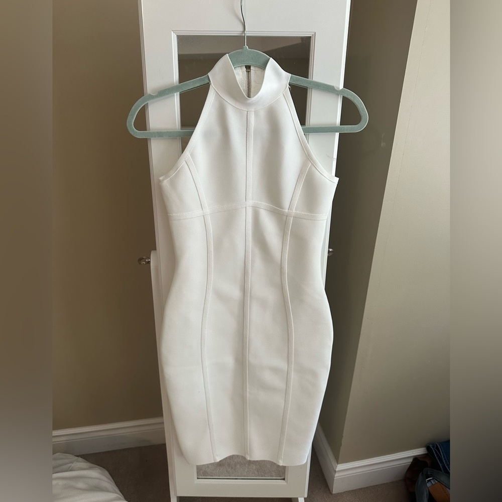 White Bandage Midi Dress - Size Small, Elegant & Flattering